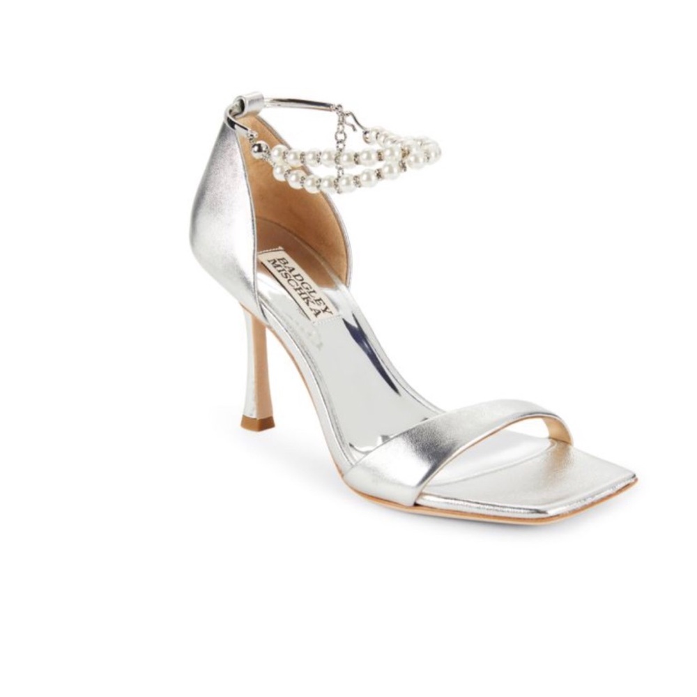 New Badgley Mischka Loretta Embellished stiletto sandals